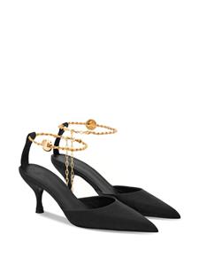 Ferragamo Pumps met satijnen finish - Zwart