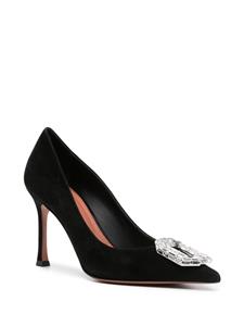 Amina Muaddi Camelia 90mm suede pumps - Zwart