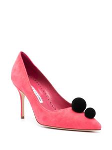 Manolo Blahnik Piera suède pumps - Roze