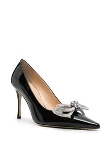 MACH & MACH Double Bow 95mm leather pumps - Zwart