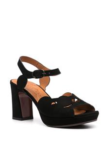 Chie Mihara Kei 85mm cutout leather sandals - Zwart