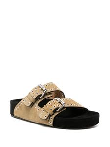 ISABEL MARANT Lennyo eyelet-embellished sandals - Beige