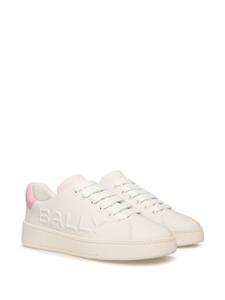 Bally logo-embossed leather sneakers - Wit
