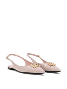 Dolce & Gabbana DG leren slingback ballerina's - Roze