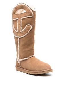 UGG x Telfar Logo Tall suede boots - Beige