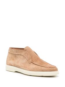 Santoni suede flat loafers - Bruin