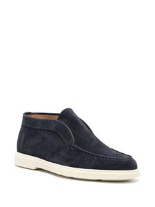 Santoni suede flat loafers - Blauw