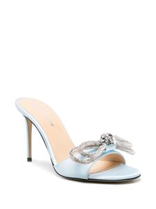 MACH & MACH crystal-embellished bow-detail mules - Blauw