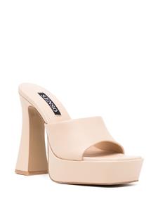 Senso Tillee 135mm leather mules - Beige