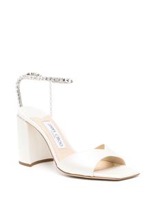 Jimmy Choo Saeda 85mm crystal-strap sandals - Veelkleurig