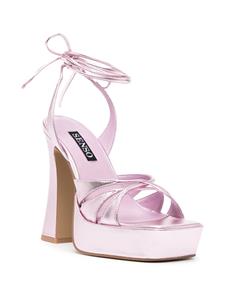 Senso Tahlia 135mm metallic-leather sandals - Roze