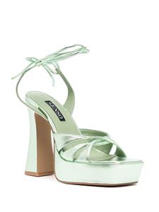 Senso Tahlia 135mm leather sandals - Groen