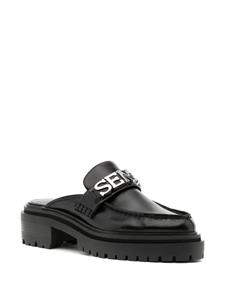 Senso Matteo II 55mm leather mules - Zwart