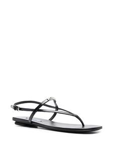 Prada Sandalen met logoplakkaat - Zwart