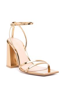 Gianvito Rossi Meko metallic leather sandals - Goud