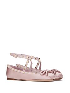 Valentino Rockstud ballerina's met bandje - Roze