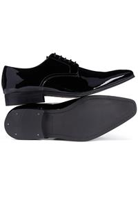Will's Vegan Store Herren vegan Schuhe Slim Sohlen Hochglanz Schwarz