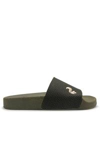 Thies 1856 Herren vegan Strand Pantoletten Eco Olivgrün Beige