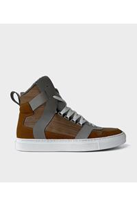 Nat-2 Herren vegan Sneakers Holzwürfel Braun