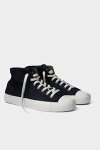 Bamburista Herren vegan Hoch Sneaker Herren Grasshopper Corvino Nacht Schwarz