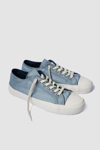 Bamburista Herren vegan Niedrig Sneaker Herren Grasshopper Kawasemo Denim Blau