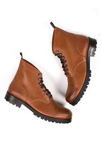 Herren vegan Arbeitsstiefel Hellbraun