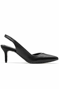 Urbanima Damen vegan Boulevard Slingbacks Schwarz