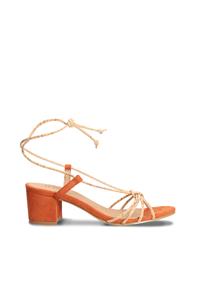 Nae Damen vegan Hochhackige Sandalen Holly Orange