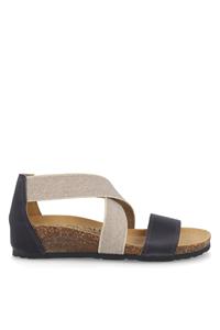 Noah Damen vegan Keilsandalen Sabrina Schwarz Beige