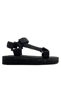 Thies 1856 Damen vegan Eco Trek Sandale Vegan Schwarz (W/X)