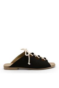Noah Damen vegan Sandale Virginia Wildleder - Schwarz