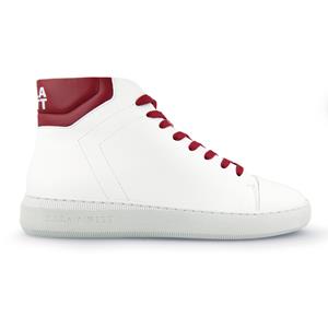 Ella & Witt Damen vegan Hoher Sneaker Adams Weiß & Rot