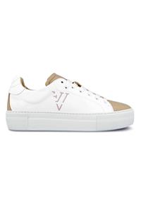 Ella & Witt Damen vegan Sneaker Joy Beige & Weiß