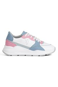 Ella & Witt Damen vegan Turnschuhe Goodall Ii Weiß / Blau / Rosa