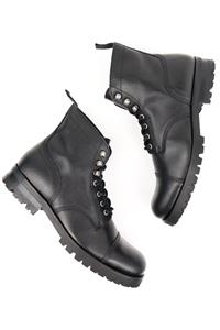 Will's Vegan Store Damen vegan Arbeitsstiefel Schwarz