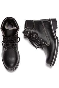 Will's Vegan Store Damen vegan Dock Boots Gefüttert Schwarz