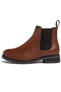 Will's Vegan Store Damen vegan Luxe Smart Chelsea Boots Kastanie