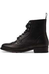 Will's Vegan Store Damen vegan Brogue-Stiefel Schwarz