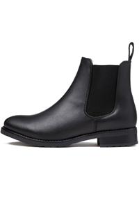 Will's Vegan Store Damen vegan Luxe Smart Chelsea Boots Schwarz