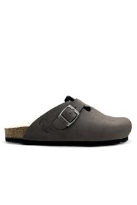 Thies 1856 Herren vegan Clog Eco Bio Warm Holzkohle Grau
