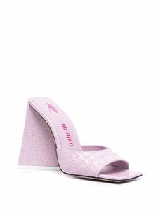 The Attico Sandalen met krokodillenleer-effect - Roze