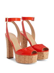 Giuseppe Zanotti Betty leren sandalen - Oranje