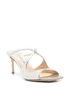 Jimmy Choo Anise leren muiltjes - Zilver