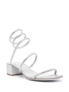 René Caovilla Cleo crystal-embellished sandals - Grijs