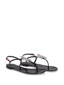 Giuseppe Zanotti Hollie Star crystal-embellished sandals - Zwart