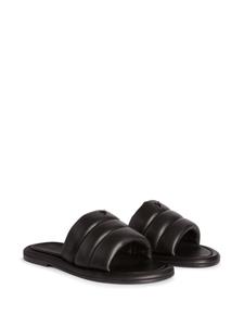 Giuseppe Zanotti Harmande leather slides - Zwart