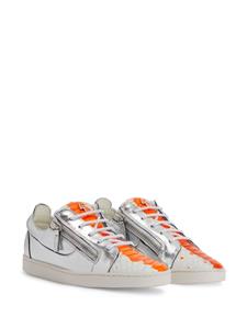 Giuseppe Zanotti Nicki panelled leather sneakers - Zilver