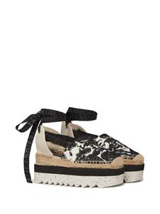 Stella McCartney Gaia Moth espadrilles met plateauzool - Zwart