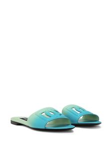 Dolce & Gabbana Ombré muiltjes met logopatch - Blauw
