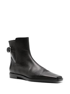 TOTEME The Belted leather boots - Zwart